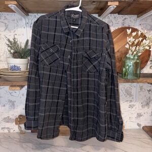 Retrofit Men's XL Country Western Workwear Fall Plaid Flannel Shirt XL 100% Cott